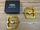 Burgtec MK5 Penthouse B-Rage Flat Pedals / Pedale gold