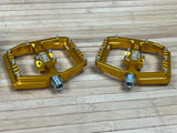 Burgtec MK5 Penthouse B-Rage Flat Pedals / Pedale gold
