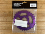 Burgtec Oval Shimano Direct Mount Thick Thin Kettenblatt 32T lila