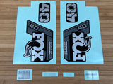 Fox Decal Kit 40 2025 PS-E Kashima Gray Logo Shiny Black