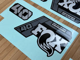 Fox Decal Kit 40 2025 PS-E Kashima Gray Logo Shiny Black