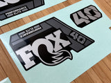 Fox Decal Kit 40 2025 PS-E Kashima Gray Logo Shiny Black