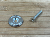 Reverse Steuersatzkappe / TopCap mit Schraube silber