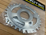 Burgtec Oval Shimano Direct Mount Thick Thin Kettenblatt 30T silber
