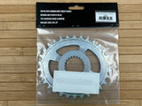 Burgtec Oval Shimano Direct Mount Thick Thin Kettenblatt 30T silber