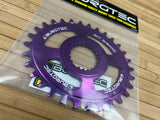 Burgtec Oval Shimano Direct Mount Thick Thin Kettenblatt 30T lila