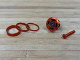 Deity Crosshair Headset Kappe / Topcap Set mit Spacern orange