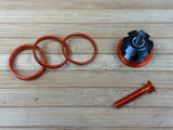 Deity Crosshair Headset Kappe / Topcap Set mit Spacern orange