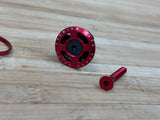 Deity Crosshair Headset Kappe / Topcap Set mit Spacern rot