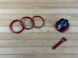 Deity Crosshair Headset Kappe / Topcap Set mit Spacern rot