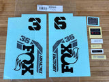 Fox Decal Kit 36 2021 F-S Black Logo / Shiny Orange